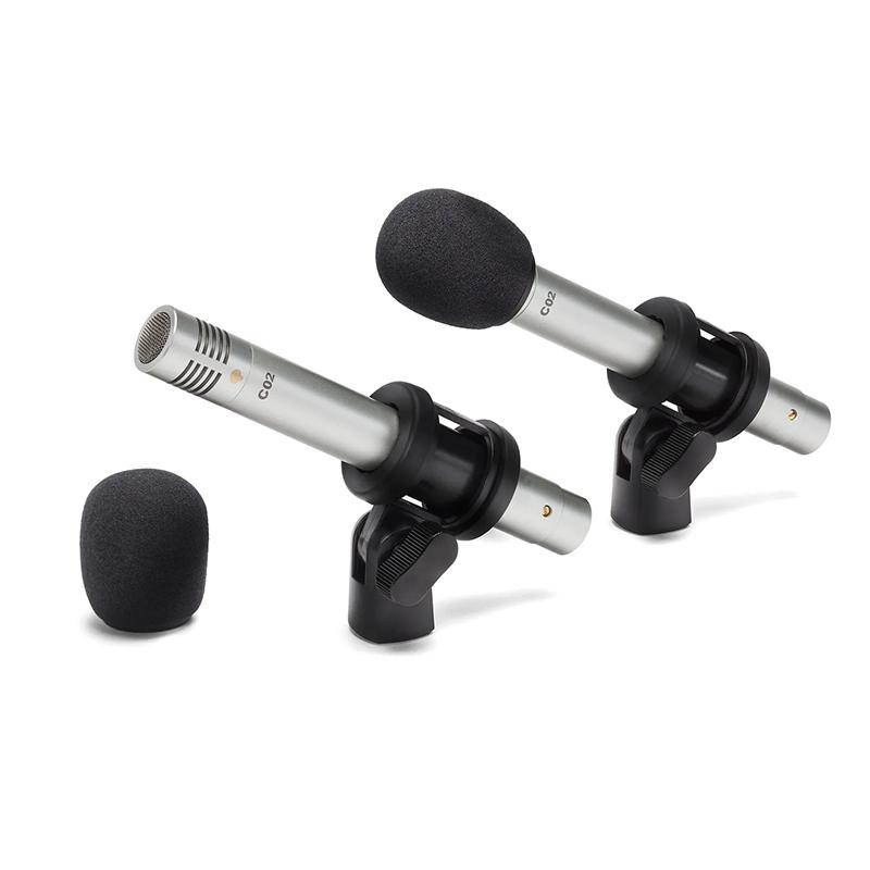 C02 Condenser Small-Diaphragm Suspension Microphone Pencil Type Mic with Shockproof Clip Piano  Recording c02 Audio Instrument