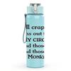 1PC Well Crep Monkey Funny Quote Print 750ml Color Plastic Sports Water Bottle Leakproof Flip Straw Lid Suitable for Sports Office Home Use