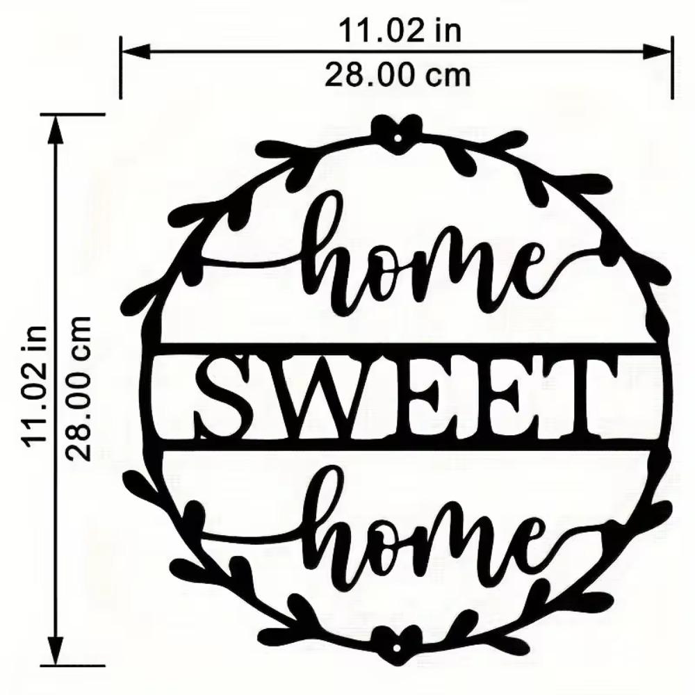 Home Sweet Home Wall Art Elegant Logo Décor for Interior Spaces Ideal for Bedroom and Living Room Stylish Mural and Gift Sticker