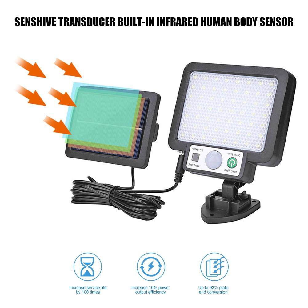 2025 LED Split Solar Wall Light Outdoors Waterproof Motion Sensor Induction Street Security Solar Lamp for Garden Decoration Lighting