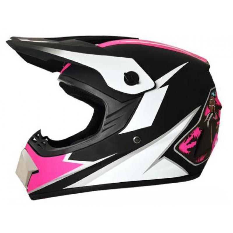ABS Full-coverage Off-Road Motorcycle Helmet Adults Semi-Open Face Design With Visor Mask Gloves Kit