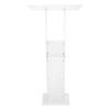 VEVOR Podium Stand, 1265 mm Acrylic Lectern, Portable Laptop Desk with Wide Reading Surface and Storage Shelf, Book Stopper, Floor-Standing