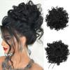 Synthetic Messy Bun Hair Piece 60g Elastic Drawstring Loose Curly Hair Buns Hair Piece Extensions For Women Black