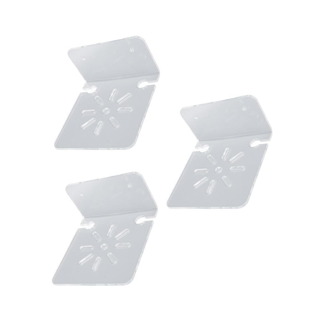3pcs Acrylic Small Wall Shelf Floating Shelf for Security Cameras Clear Wall Shelves for Security