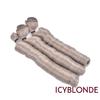 24Inch French Curl Synthetic Hair Extensions Loose Wave Pre-Stretched Braiding Hair Bulk & Weft Crochet Braids Bundles