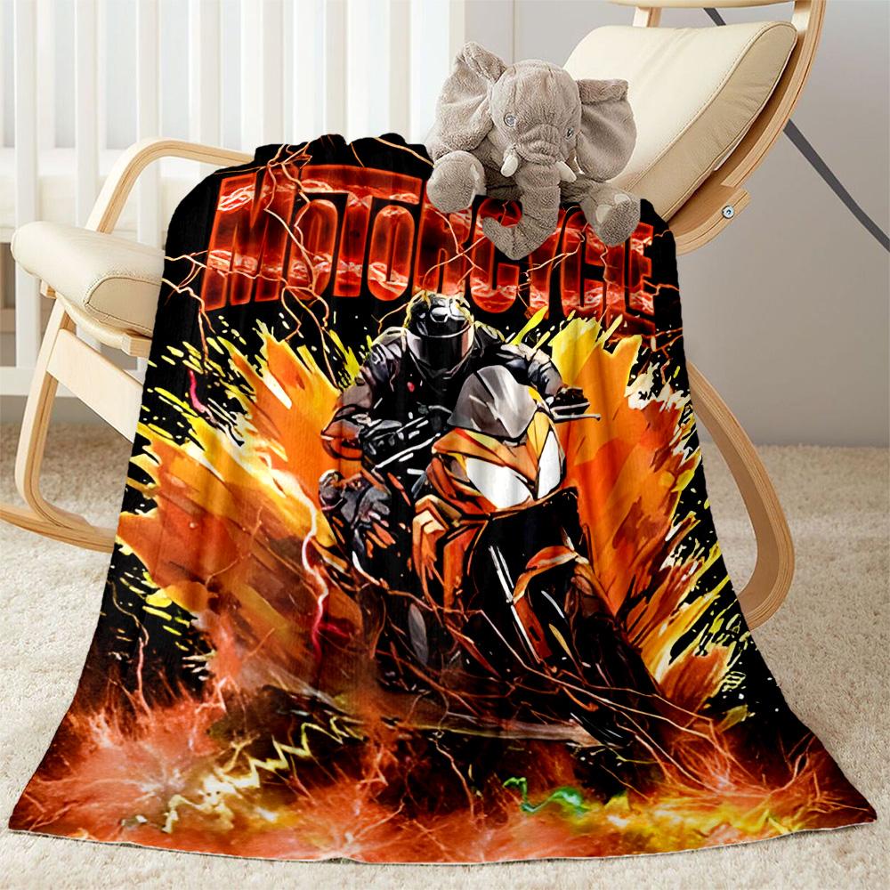 Motocross Adventure Sport Flannel Blanket - Soft and Suitable for Sofas, Beds, Offices, Travel, All Seasons, and The Best Gift for The Holidays.