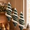 Crochet Starter Kit for Beginners Christmas Ornament Kit, DIY Spiral Tree Xmas Festive Atmosphere Decor Craft Holiday Home Decoration, Handmade