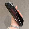 Простой элегантный красный чехол для телефона с изогнутым узором для iPhone 11 12 13 14 15 16 17 Pro Max 16E 7 8 Plus XR XS X Закаленное стекло