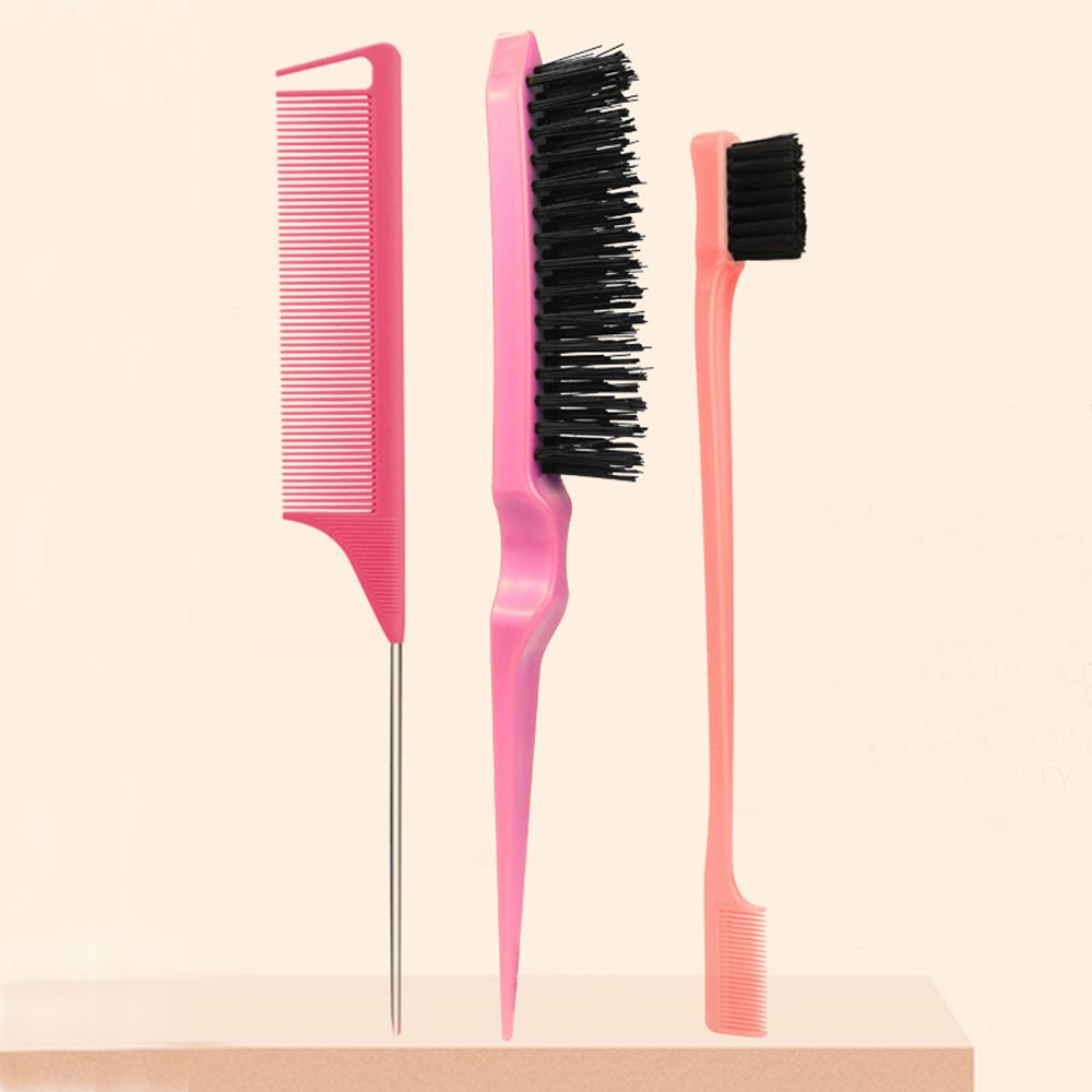 Расческа с хвостиком, щетка с мелкими зубцами для окрашивания волос, набор щеток с расческой и двусторонним краем, расческа с хвостиком