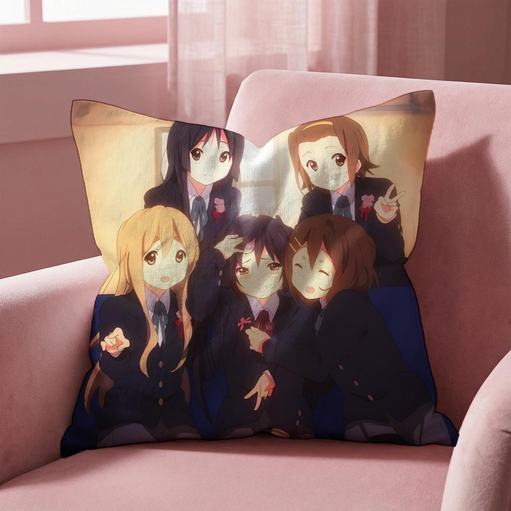 Аниме K-K-ON! Милая Наволочка для Подушки, Универсальная Наволочка для Дома и Автомобиля - Двусторонняя, Мягкая и Прочная для Ежедневного Использования