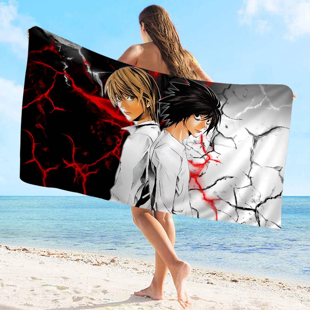 manga D-Death Note Suspense mystery Bath Towel Microfiber Soft Water Absorbing Breathable For Girl Kids Decorative Beach Towel