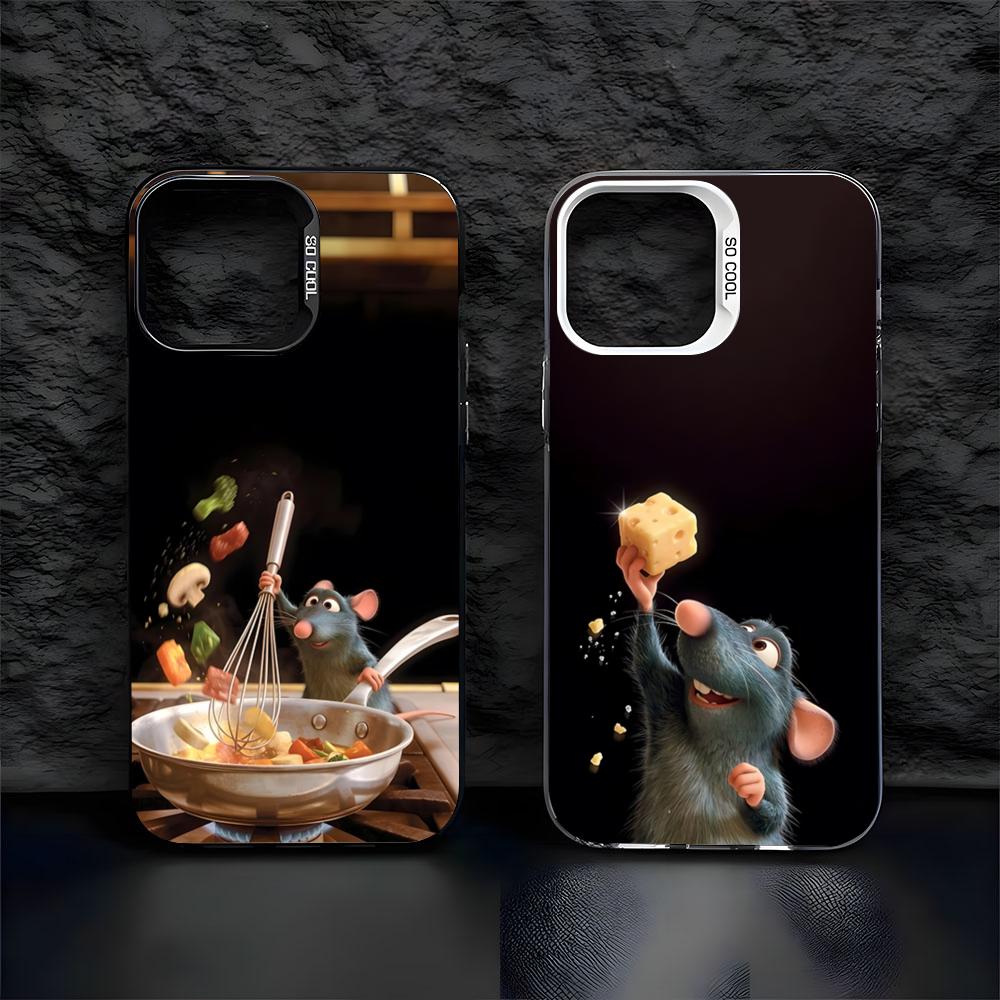 R-Remy R-Ratatouille Чехол для телефона Для IPhone17 Air 16 15 14 Plus 13 12 11 Pro 7 8 XS Max XR Серебристый Черный Бамперный чехол