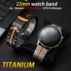 22-миллиметровый титановый ремешок для Huawei Watch GT3 GT4 GT5 Pro 46 мм Мужской титановый металлический ремешок для Oneplus Watch 2 2R Amazfit Balance GTR 4 3