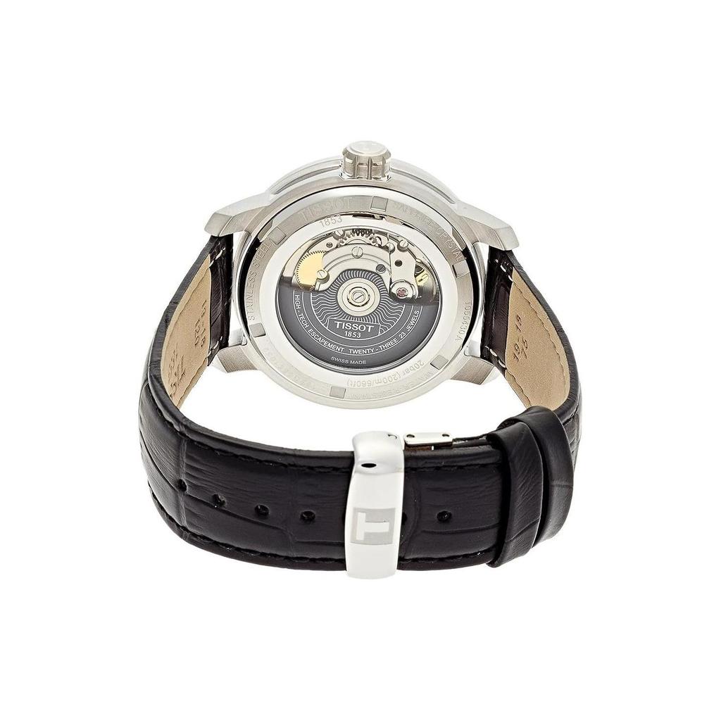 Tissot 200 Автоматический механический механизм 200м Водонепроницаемые Мужские Часы 39мм Черный Циферблат Корпус из Нержавеющей Стали T055.430.16.057.00