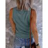 Летний новый женский трикотажный жилет с нагрудным воротником, однотонный топ без рукавов с V-образным вырезом