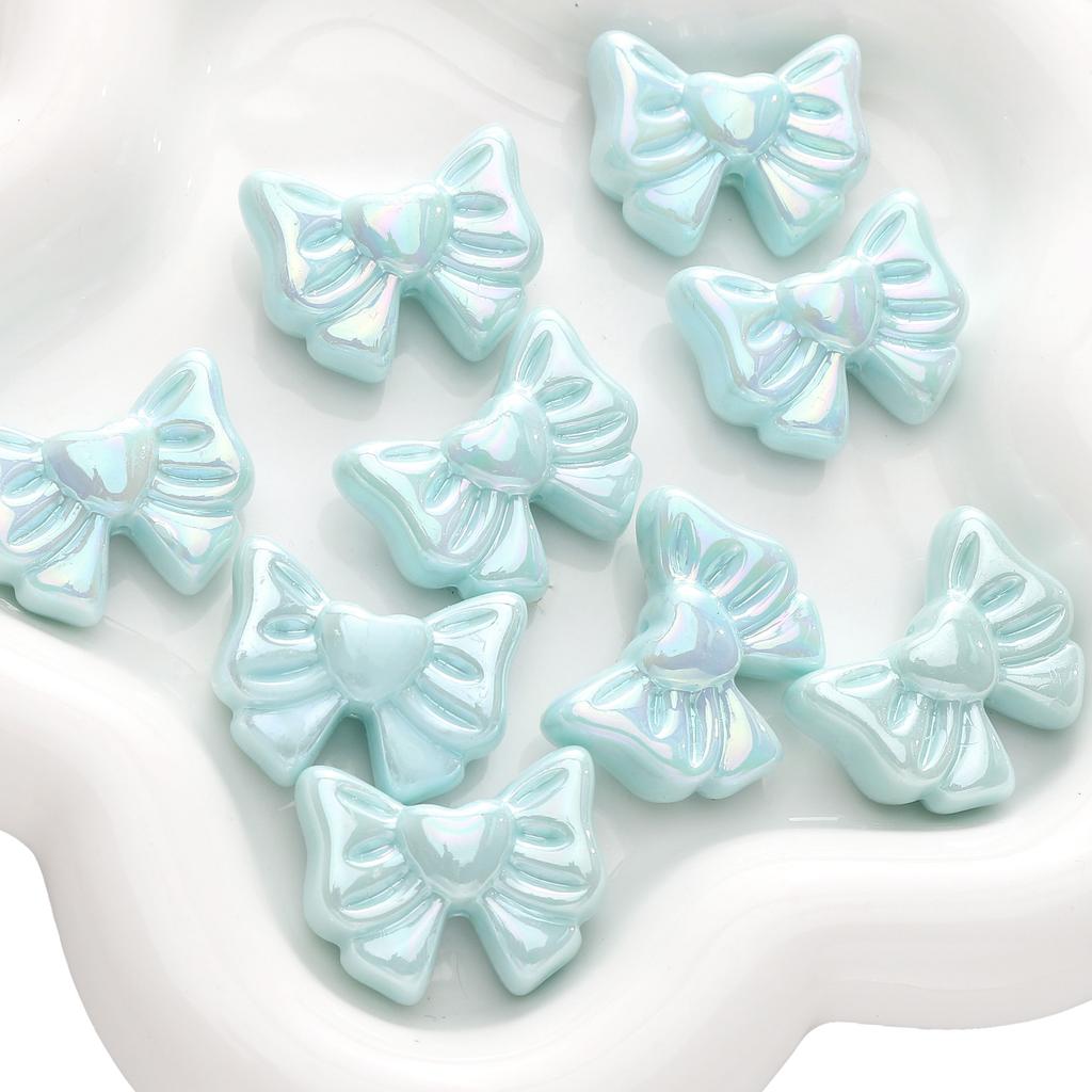 2/10 шт. акриловые бусины-бантики цвета AB, разбросанные бусины для самостоятельного изготовления браслетов, ожерелий и ювелирных изделий