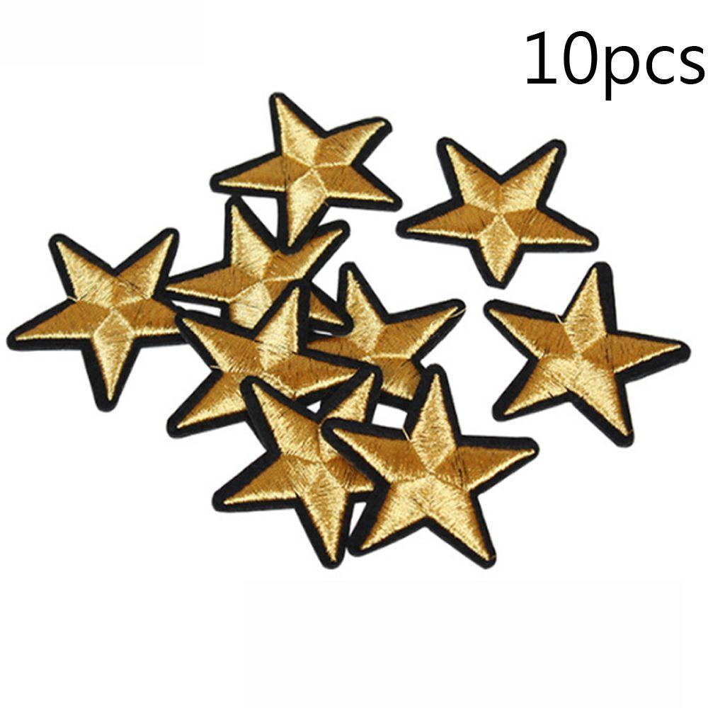 5/10Pcs Fabric Sew On Embroidery Applique Iron-On Patch Badge Stickers Stars Patches