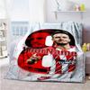 Atletico Madrid Personalized Text Blanket Gift Customizable Blanket Durable Comfort Versatile for Bed Living Room Sofa Livingroom