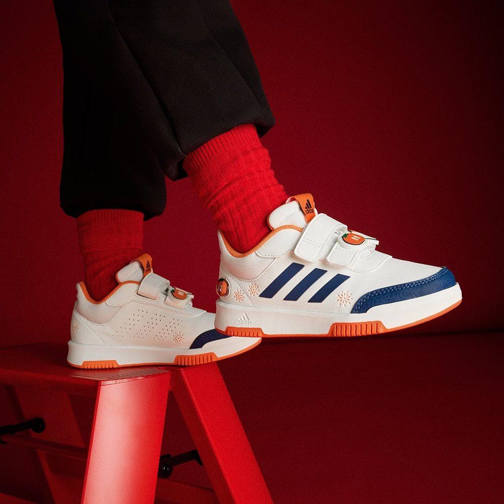 adidas Tensaur SPORT 2.0 Удобные Нескользящие Износостойкие Детские Кроссовки для Скейтбординга Бело-Сине-Оранжевые Детские IH3098