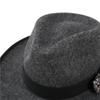 Высококачественная шерстяная джазовая шляпа, красивые аксессуары-банты, мужская сезонная теплая шляпа-цилиндр