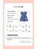 Little Maven Girls' Cartoon Appliqué Denim Dress - Short Sleeve Summer Style