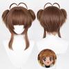 Парик для косплея Сакуры Киномото из Cardcaptor Sakura с медовым гребнем, коричневой основой и дизайном «Гнездо богомола»