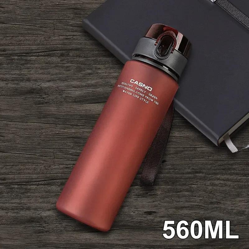 400 мл/560 мл Матовая спортивная бутылка для воды Не содержит BPA Защищенная от протечек спортивная бутылка для воды Туризм Пеший туризм Портативная Уличная Езда Бутылки для спортзала