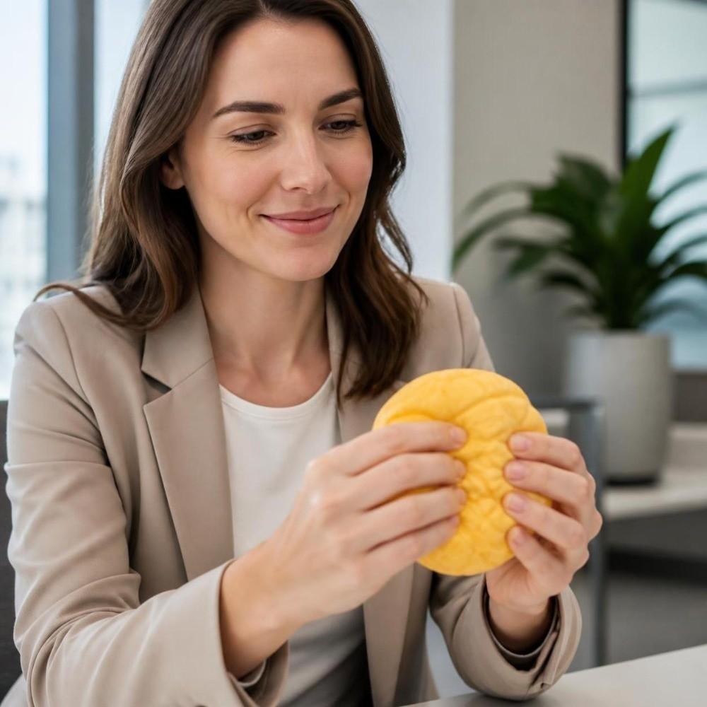 Sound Effects Pineapple Bun Squeeze Toy Soft Croissant Pinch TPR Fidget Toy for Kids Adults