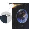 Комплект Занавеска для окна Планета Земля Черная Ночное Небо Круглая Луна Декор для Дома Спальни Гостиной Полиэстеровые Занавески Светоблокирующие Из 2 Штук Декор Зоны