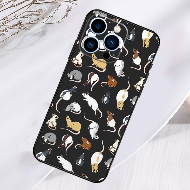Mouse Rat Phone Case For iPhone 16 Pro Max 15 14 12 11 13 17 Pro Max Plus 12 13 Mini 16e 17 Air Cover