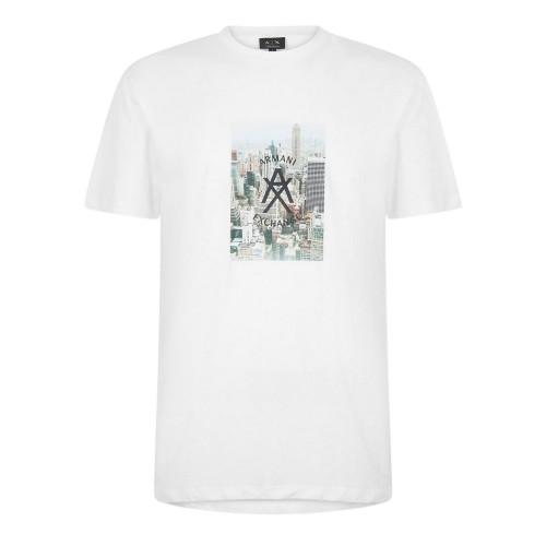 Armani Exchange Mens Skyline Crew Neck T-Shirt