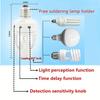 E27 Motion Sensor Light Bulb Infrared Holder Auto On LED Switch Base Socket PIR Human Detection 85V-265V Adjust Lux Time Delay