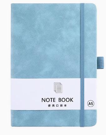 High Quality Custom A5/A6/A7 Notebook New Arrival Office Journal PU Leather Hardcover with Elastic Band Pocket Diary
