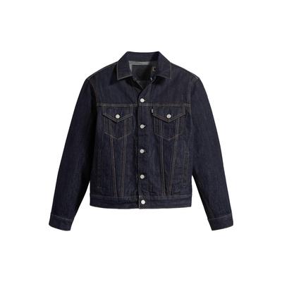 Куртка мужская Levis однотонная с квадратным вырезом на одной пуговице, с длинным рукавом, темно-синяя A5883-0000