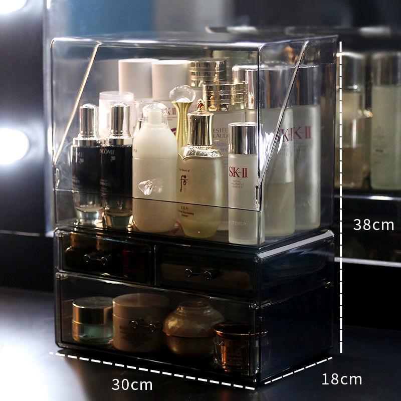 Прозрачный пыленепроницаемый органайзер для косметики большой вместимости для помады и средств по уходу за кожей