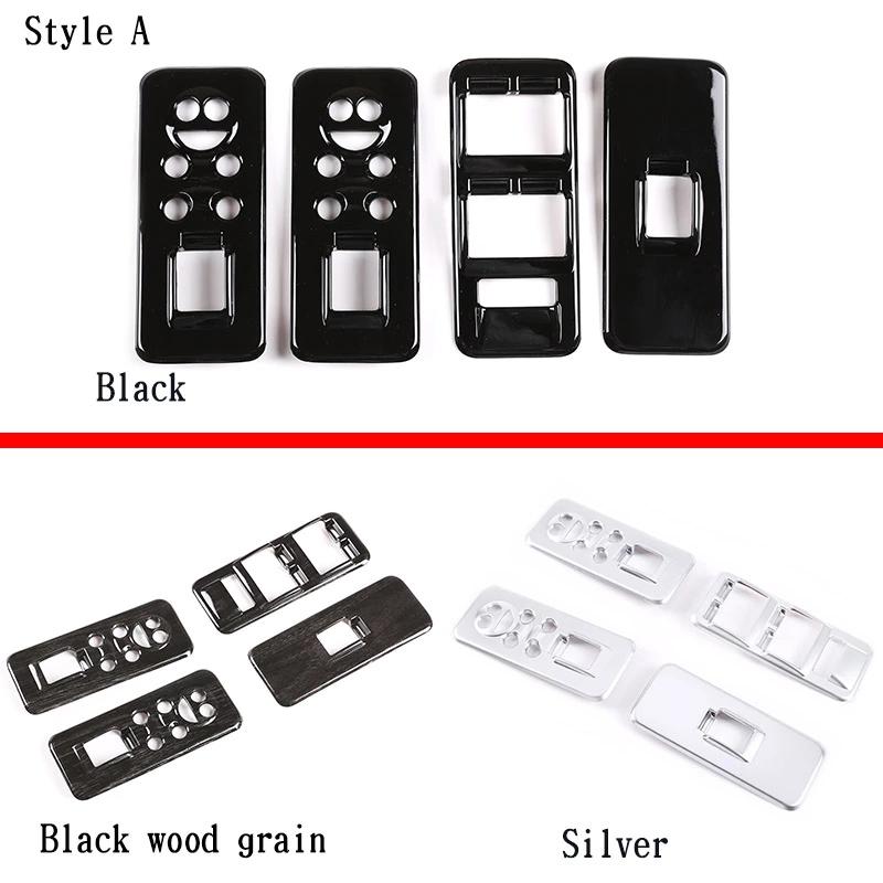 4pcs Car Window Lift Switch Button Control Panel Frame Cover Trim For Land Rover Discovery 3 LR3,Range Rover Sport
