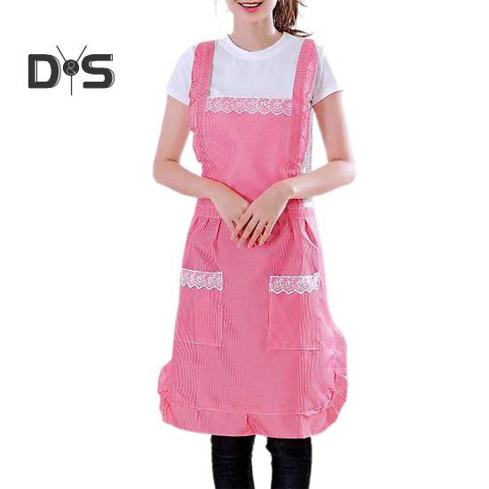 Легко носить, фартук для выпечки, дизайн с плечевым ремнем, практичный корейский стиль, клетчатый фартук для приготовления пищи, рабочая одежда для домохозяйки