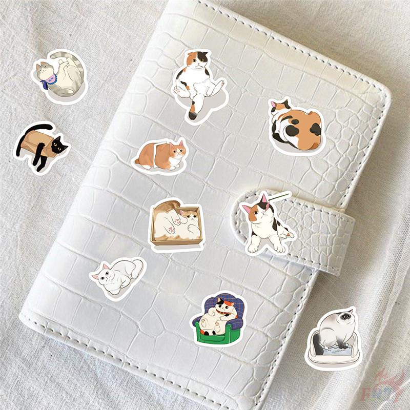 500 шт./рулон Q Lazy Cats Kids Rewards Наклейки - DIY Scrapbooks Декор Альбом Запечатывание Этикетки Наклейки