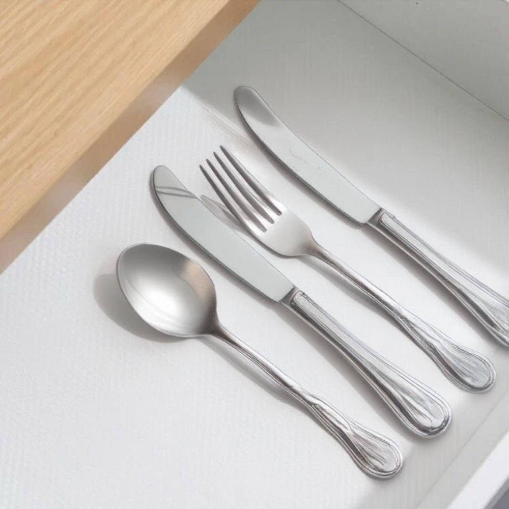 Anti-slip mat, white, flexible, strong, for kitchen, garage, drawers, 300x50cm