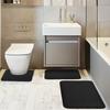 Комплект из 3 ковриков для ванной комнаты, впитывающие, быстросохнущие, коврики для ванной комнаты, U-образный контурный коврик для унитаза, нескользящий