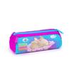 coral high Kids Blue Pink Rabbit Patterned Three Compartment Pencil Bag 22036