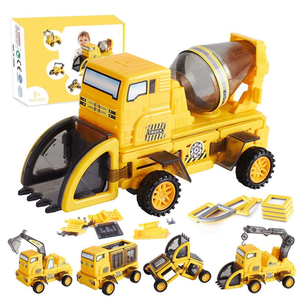 TYORORO Construction Vehicle Toy Educational Construction Work 20 DIY Working Educational Magnetic Building Perfect for Kindergarten Entrance Baby