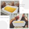 Automatic Feeder Plastic Bird Feeder for Poultry Feeding 1Set White Practical