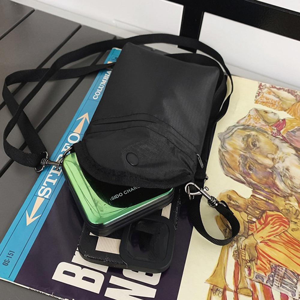 Повседневная Мини-квадратная сумка Большая вместимость Сумка для мобильного телефона Кошелек для хранения Нейлоновая сумка через плечо Для улицы