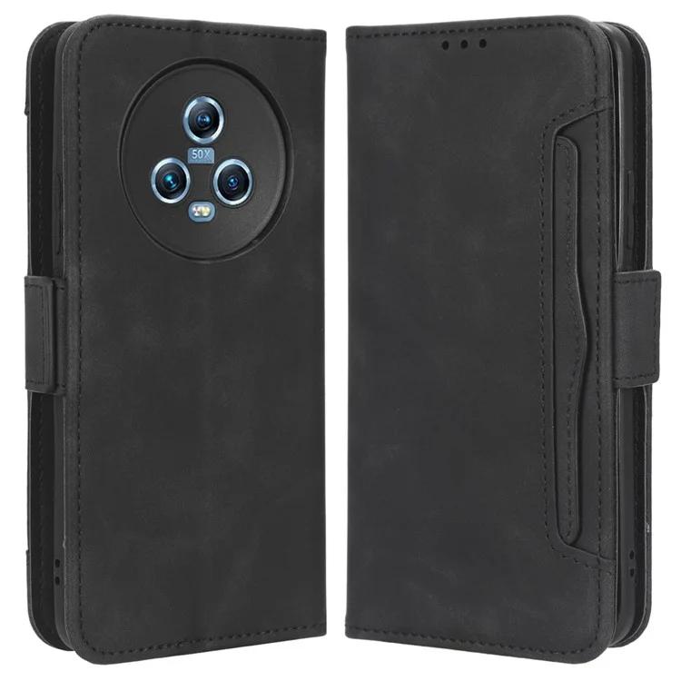 Чехол-подставка из искусственной кожи для Honor Magic5 5G с несколькими отделениями для карт, устойчивый к падениям