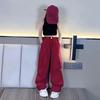 Girls Cargo Pants 5-14 Years Spring Children Loose Trousers Fashion Teen Girl Clothes Autumn Kids Style Wide-leg Pants