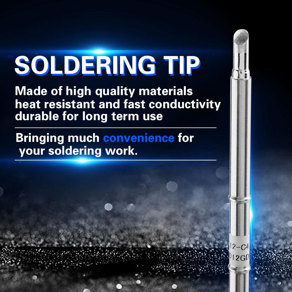 T12 Series Soldering Iron Tips Welding Tool Replacement for FX-951 Rework Station(T12-C4)