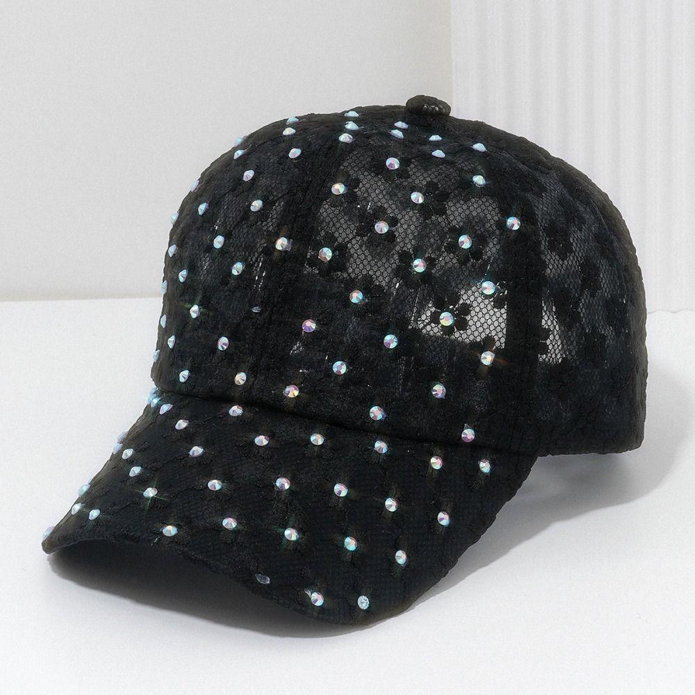 Lightweight Summer Baseball Cap Flower Embroidery Outdoor Sun Hat Female Fashion