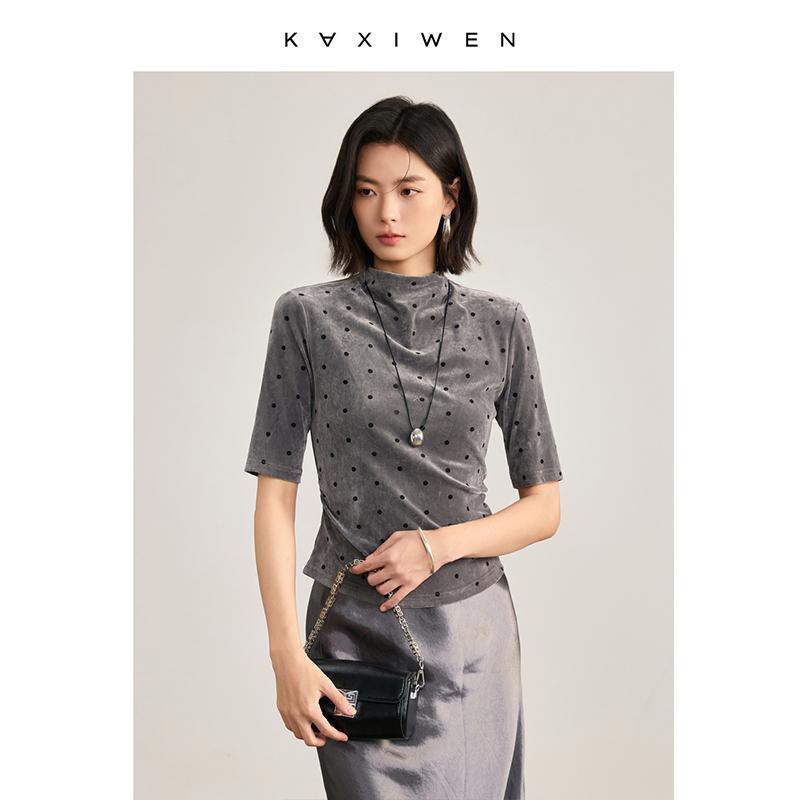 Elegant temperament polka dot shirt