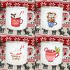 Давайте согреемся Принт Кружки Эмалированные Кофейные Кружки Ручка Кружки для Горячего Какао Праздничная Вечеринка Напиток пиво сок Кружки Рождество Рождественский Сочельник Подарки
